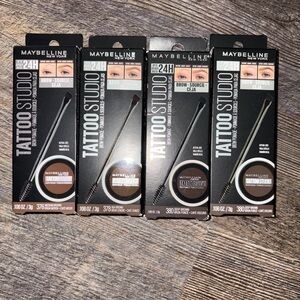 Maybelline Tattoo Studio Brow medium brown, ash brown and deep brown NIB